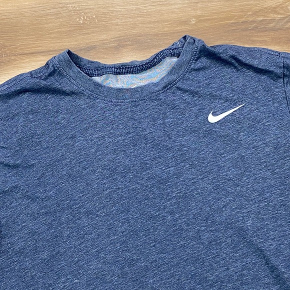Nike Other - Nike Dri-FIT T-Shirt Men Large Minimalist Cotton Blend Athletic Navy Blue Gym